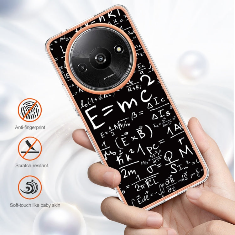 For Xiaomi Redmi A3 Electroplating Marble Dual-side IMD Phone Case(Equation) - Xiaomi Cases by PMC TechLife | Online Shopping South Africa | PMC TechLife | Buy Now Pay Later Mobicred