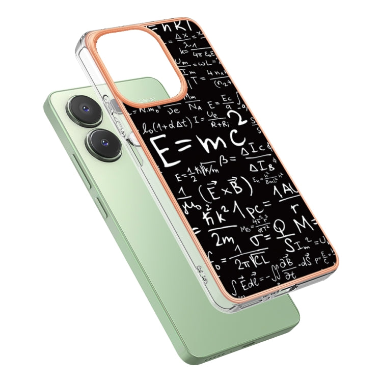 For Xiaomi Redmi Note 13 4G Global Electroplating Marble Dual-side IMD Phone Case(Equation) - Note 13 Cases by PMC TechLife | Online Shopping South Africa | PMC TechLife | Buy Now Pay Later Mobicred