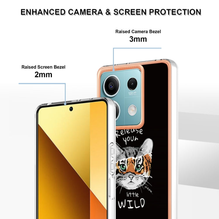 For Xiaomi Redmi Note 13 5G Electroplating Marble Dual-side IMD Phone Case(Natural Growth) - Note 13 Cases by PMC TechLife | Online Shopping South Africa | PMC TechLife | Buy Now Pay Later Mobicred