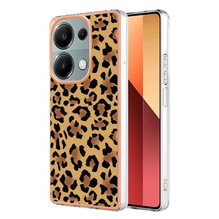 For Xiaomi Redmi Note 13 Pro 4G/Poco M6 Pro 4G Electroplating Marble Dual-side IMD Phone Case(Leopard Print) - Note 13 Pro Cases by PMC TechLife | Online Shopping South Africa | PMC TechLife | Buy Now Pay Later Mobicred