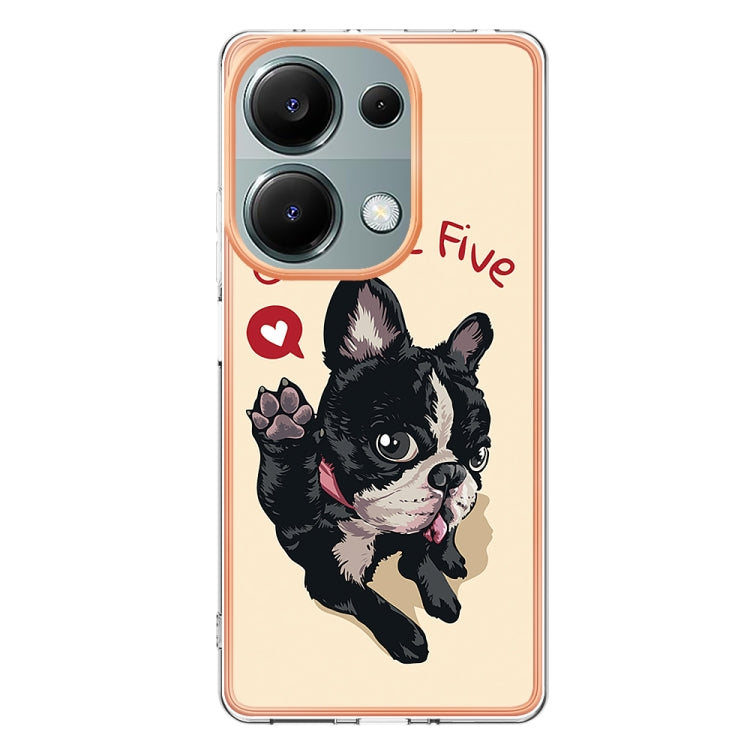 For Xiaomi Redmi Note 13 Pro 4G/Poco M6 Pro 4G Electroplating Marble Dual-side IMD Phone Case(Lucky Dog) - Note 13 Pro Cases by PMC TechLife | Online Shopping South Africa | PMC TechLife | Buy Now Pay Later Mobicred