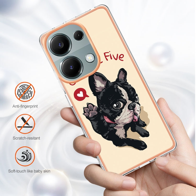 For Xiaomi Redmi Note 13 Pro 4G/Poco M6 Pro 4G Electroplating Marble Dual-side IMD Phone Case(Lucky Dog) - Note 13 Pro Cases by PMC TechLife | Online Shopping South Africa | PMC TechLife | Buy Now Pay Later Mobicred