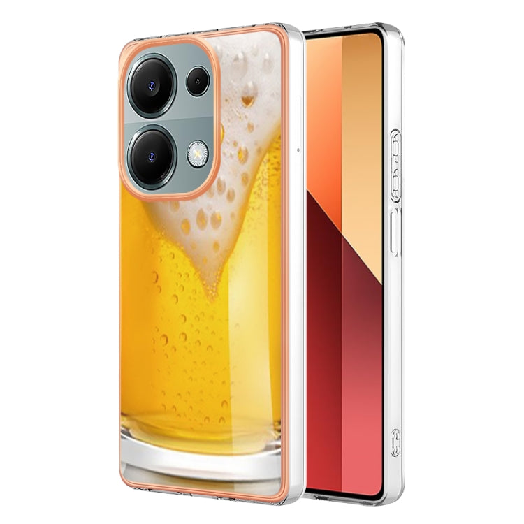 For Xiaomi Redmi Note 13 Pro 4G/Poco M6 Pro 4G Electroplating Marble Dual-side IMD Phone Case(Draft Beer) - Note 13 Pro Cases by PMC TechLife | Online Shopping South Africa | PMC TechLife | Buy Now Pay Later Mobicred