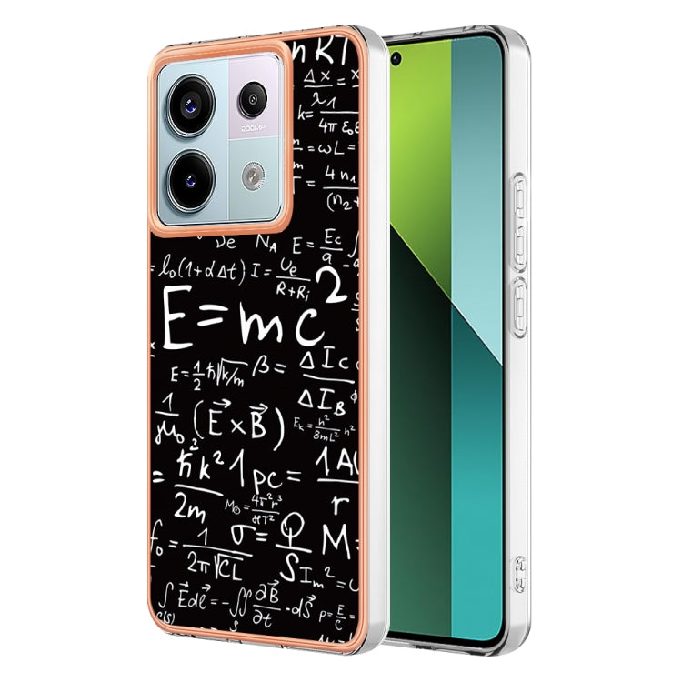 For Xiaomi Redmi Note 13 Pro 5G Global Electroplating Marble Dual-side IMD Phone Case(Equation) - Note 13 Pro Cases by PMC TechLife | Online Shopping South Africa | PMC TechLife | Buy Now Pay Later Mobicred