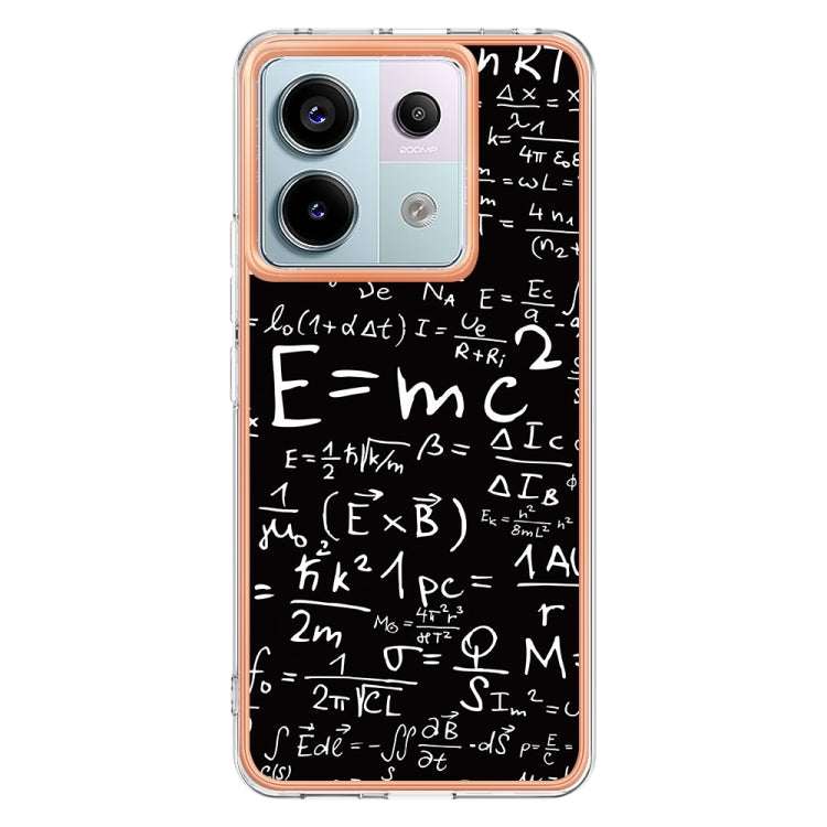 For Xiaomi Redmi Note 13 Pro 5G Global Electroplating Marble Dual-side IMD Phone Case(Equation) - Note 13 Pro Cases by PMC TechLife | Online Shopping South Africa | PMC TechLife | Buy Now Pay Later Mobicred