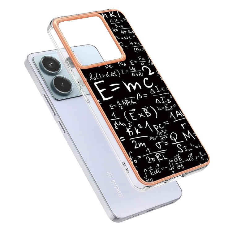 For Xiaomi Redmi Note 13 Pro 5G Global Electroplating Marble Dual-side IMD Phone Case(Equation) - Note 13 Pro Cases by PMC TechLife | Online Shopping South Africa | PMC TechLife | Buy Now Pay Later Mobicred