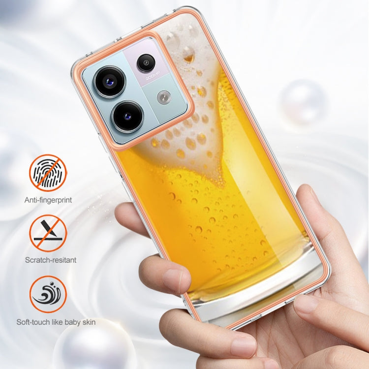 For Xiaomi Redmi Note 13 Pro 5G Global Electroplating Marble Dual-side IMD Phone Case(Draft Beer) - Note 13 Pro Cases by PMC TechLife | Online Shopping South Africa | PMC TechLife | Buy Now Pay Later Mobicred