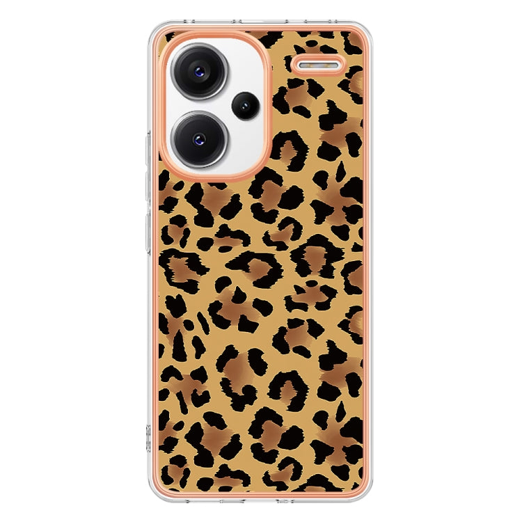 For Xiaomi Redmi Note 13 Pro+ 5G Electroplating Marble Dual-side IMD Phone Case(Leopard Print) - Note 13 Pro+ Cases by PMC TechLife | Online Shopping South Africa | PMC TechLife | Buy Now Pay Later Mobicred