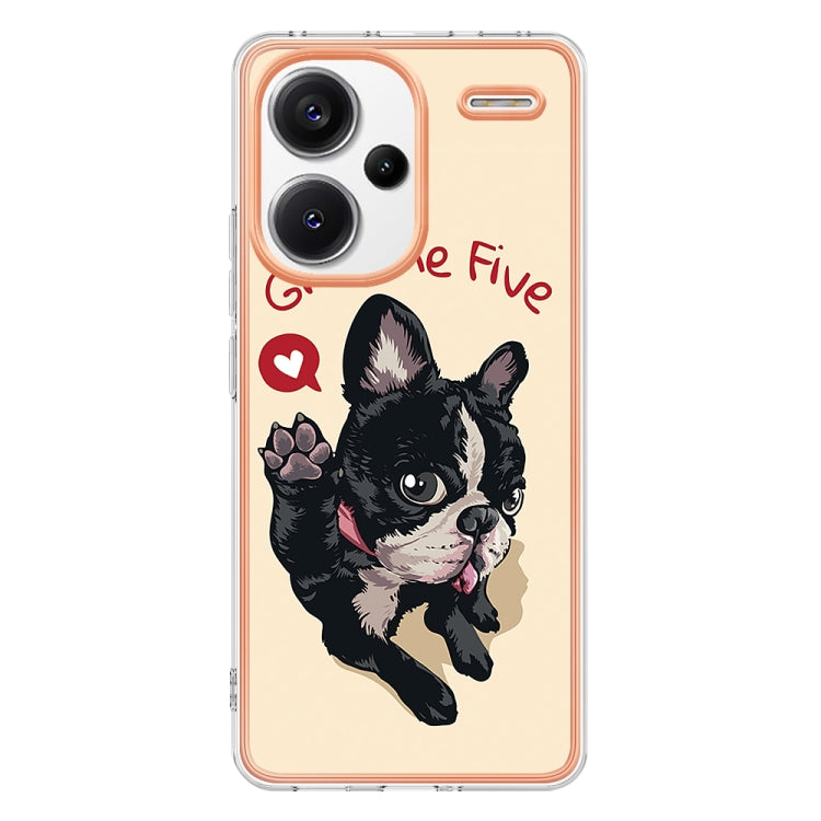 For Xiaomi Redmi Note 13 Pro+ 5G Electroplating Marble Dual-side IMD Phone Case(Lucky Dog) - Note 13 Pro+ Cases by PMC TechLife | Online Shopping South Africa | PMC TechLife | Buy Now Pay Later Mobicred