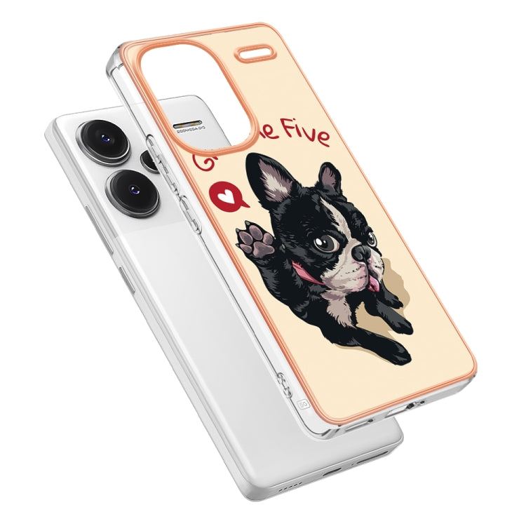 For Xiaomi Redmi Note 13 Pro+ 5G Electroplating Marble Dual-side IMD Phone Case(Lucky Dog) - Note 13 Pro+ Cases by PMC TechLife | Online Shopping South Africa | PMC TechLife | Buy Now Pay Later Mobicred
