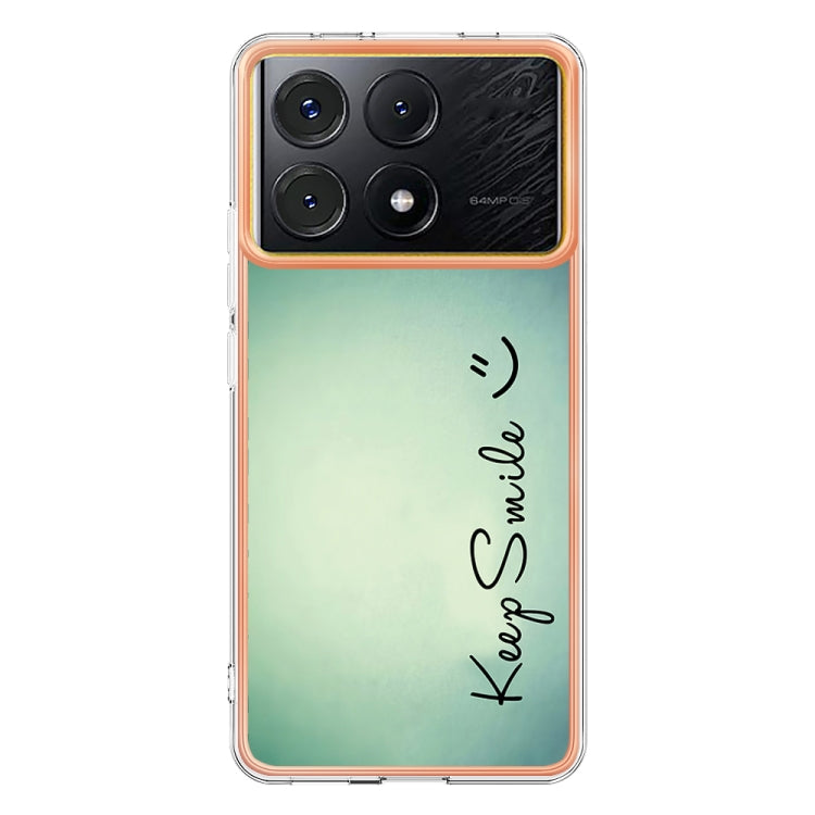 For Xiaomi Poco X6 Pro / Redmi K70E Electroplating Marble Dual-side IMD Phone Case(Smile) - free shipping - PMC TechLife - Order now!