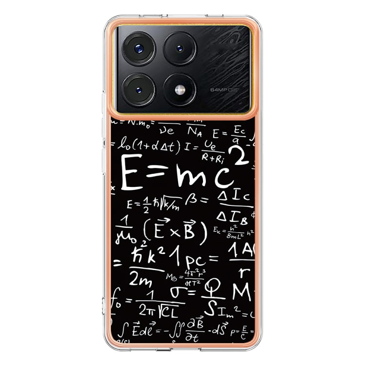 For Xiaomi Poco X6 Pro / Redmi K70E Electroplating Marble Dual-side IMD Phone Case(Equation) - K70E Cases by PMC TechLife | Online Shopping South Africa | PMC TechLife | Buy Now Pay Later Mobicred