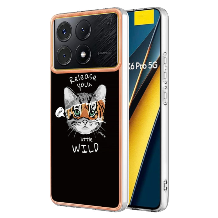 For Xiaomi Poco X6 Pro / Redmi K70E Electroplating Marble Dual-side IMD Phone Case(Natural Growth) - K70E Cases by PMC TechLife | Online Shopping South Africa | PMC TechLife | Buy Now Pay Later Mobicred