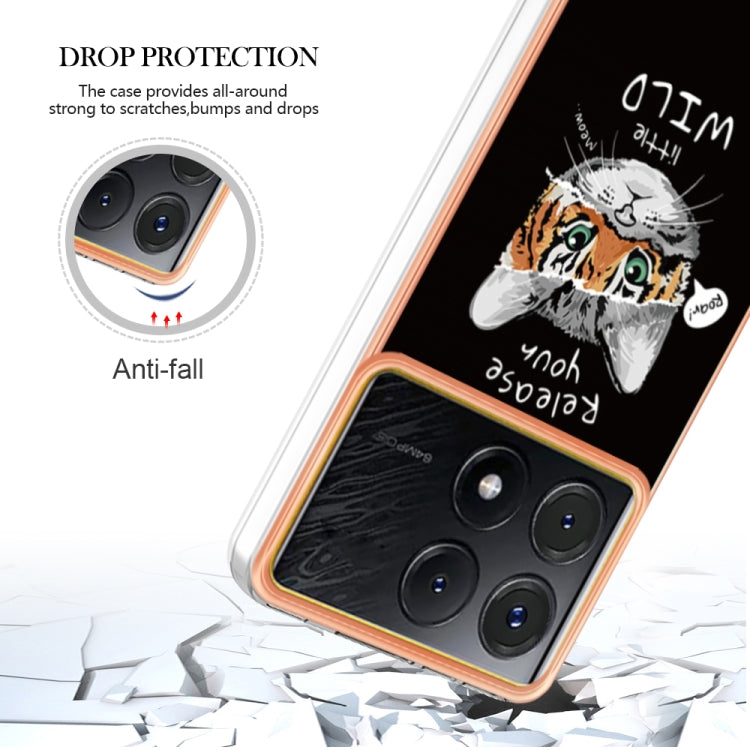 For Xiaomi Poco X6 Pro / Redmi K70E Electroplating Marble Dual-side IMD Phone Case(Natural Growth) - K70E Cases by PMC TechLife | Online Shopping South Africa | PMC TechLife | Buy Now Pay Later Mobicred
