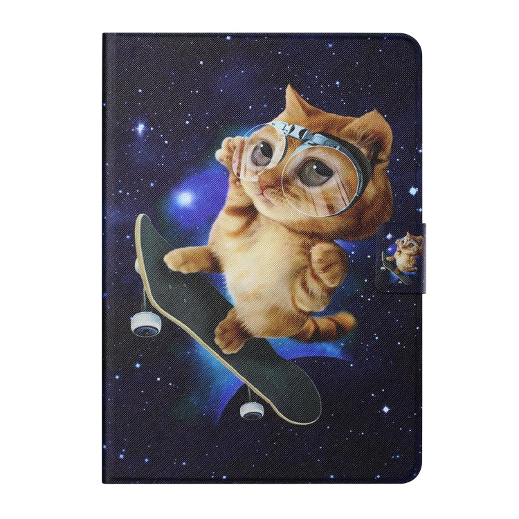 For Amazon Kindle Fire Max 11 Colored Drawing Smart Leather Tablet Case(Skateboard Cat) - Amazon by PMC TechLife | Online Shopping South Africa | PMC TechLife | Buy Now Pay Later Mobicred