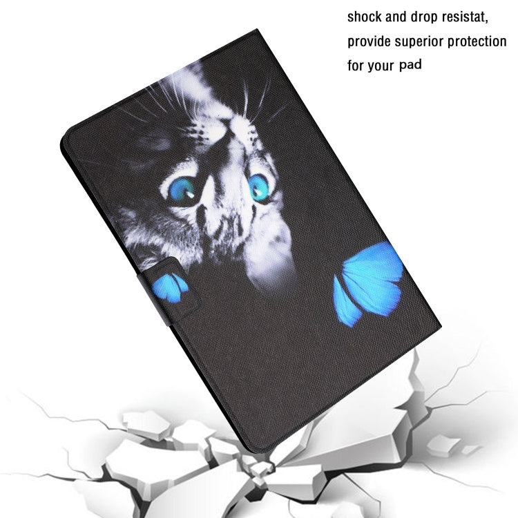 For Amazon Kindle Fire Max 11 Colored Drawing Smart Leather Tablet Case(Butterfly Cat) - Amazon by PMC TechLife | Online Shopping South Africa | PMC TechLife | Buy Now Pay Later Mobicred