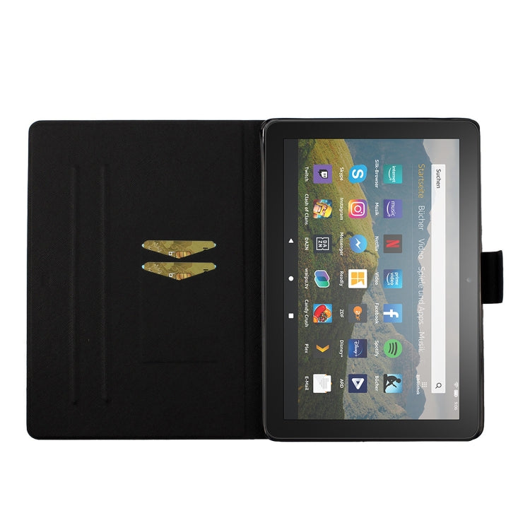 For Amazon Kindle Fire Max 11 Colored Drawing Flower Smart Leather Tablet Case(Purple Flower) - Amazon by PMC TechLife | Online Shopping South Africa | PMC TechLife | Buy Now Pay Later Mobicred