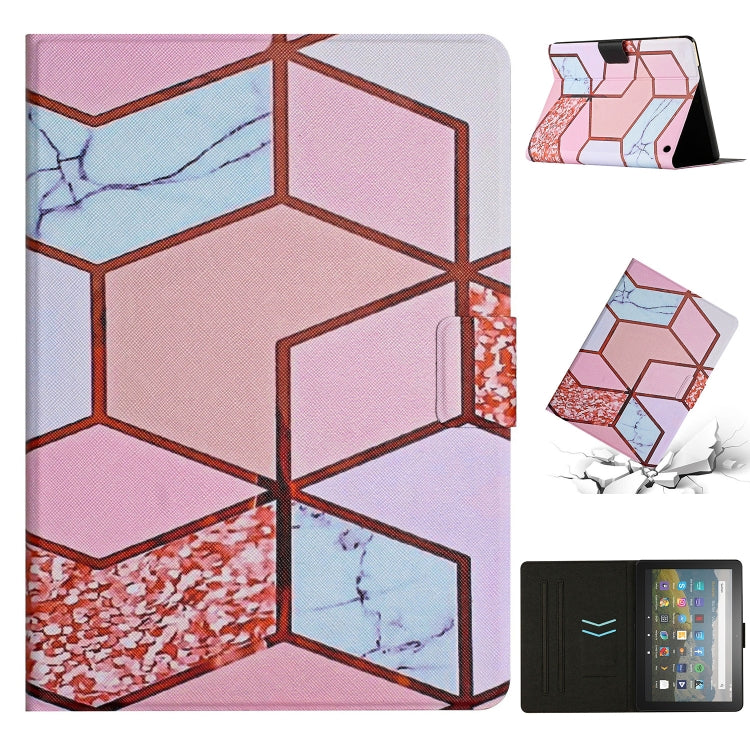 For Amazon Kindle Fire Max 11 Colored Drawing Marble Smart Leather Tablet Case(Splicing Marble) - Amazon by PMC TechLife | Online Shopping South Africa | PMC TechLife | Buy Now Pay Later Mobicred