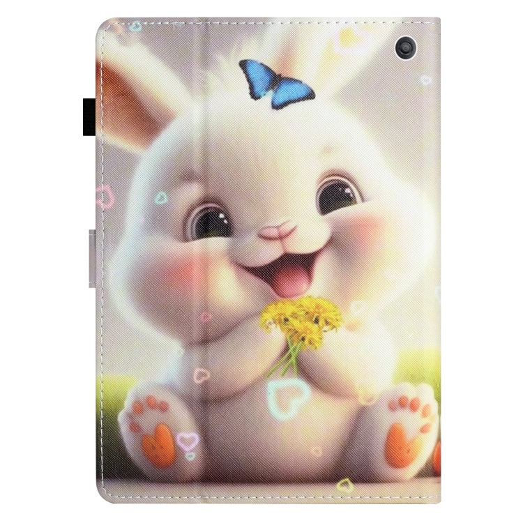 For Amazon Kindle Fire Max 11 Coloured Drawing Stitching Smart Leather Tablet Case(Rabbit) - Amazon by PMC TechLife | Online Shopping South Africa | PMC TechLife | Buy Now Pay Later Mobicred
