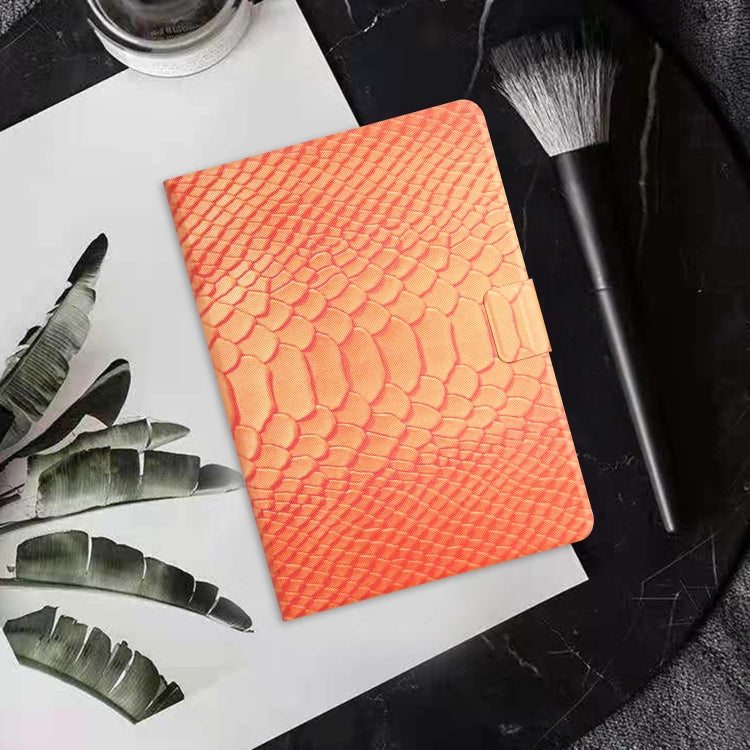 For Amazon Kindle Fire Max 11 Crocodile Texture Smart Leather Tablet Case(Orange) - Amazon by PMC TechLife | Online Shopping South Africa | PMC TechLife | Buy Now Pay Later Mobicred