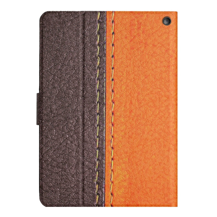 For Amazon Kindle Fire Max 11 Solid Color Stitching Smart Leather Tablet Case(Orange) - Amazon by PMC TechLife | Online Shopping South Africa | PMC TechLife | Buy Now Pay Later Mobicred
