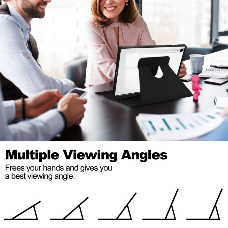 For Samsung Galaxy Tab A9+ 360 Rotation Transparent Smart Leather Case with Keyboard(Black) - Galaxy Tab A9+ by PMC TechLife | Online Shopping South Africa | PMC TechLife