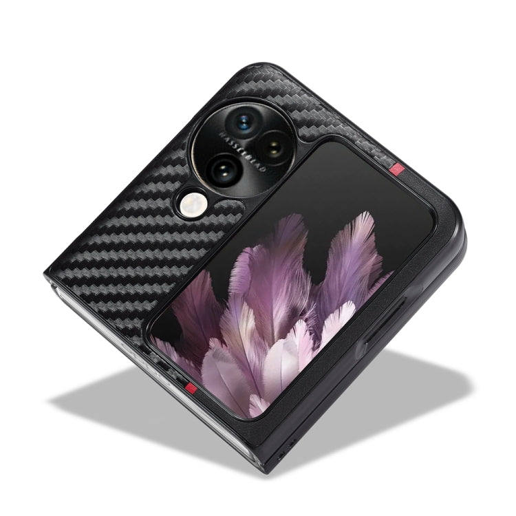 For OPPO Find N3 Flip LC.IMEEKE 3 in 1 Carbon Fiber Texture Shockproof Phone Case(Black) - OPPO Cases by LC.IMEEKE | Online Shopping South Africa | PMC TechLife | Buy Now Pay Later Mobicred