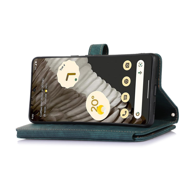 For Google Pixel 7 Pro Dream 9-Card Wallet Zipper Bag Leather Phone Case(Green) - Google Cases by PMC TechLife | Online Shopping South Africa | PMC TechLife | Buy Now Pay Later Mobicred