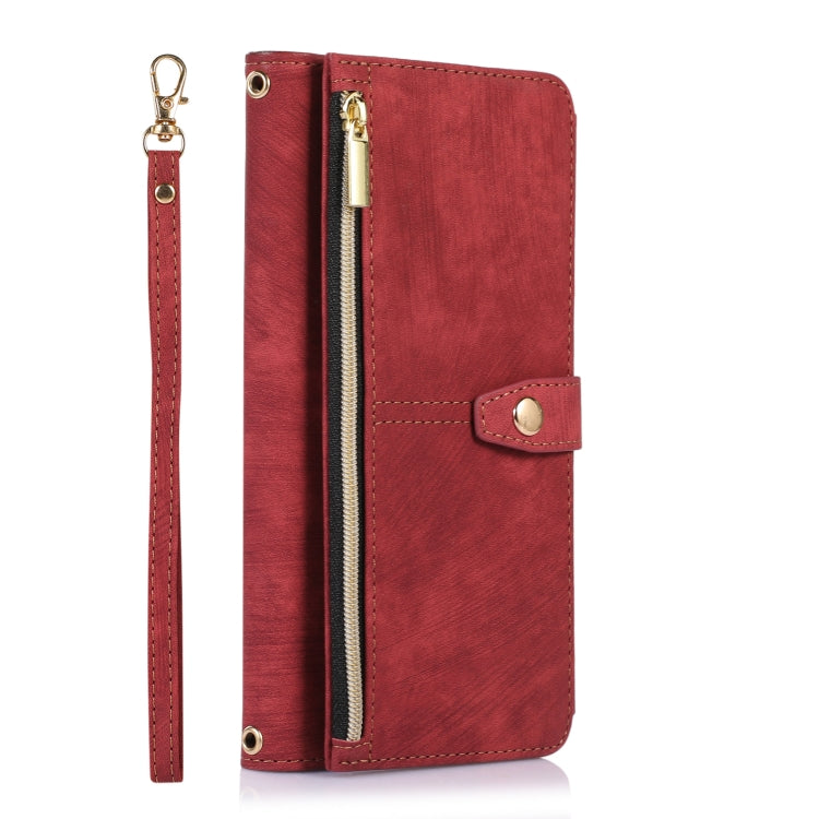 For Google Pixel 7 Pro Dream 9-Card Wallet Zipper Bag Leather Phone Case(Red) - Google Cases by PMC TechLife | Online Shopping South Africa | PMC TechLife | Buy Now Pay Later Mobicred