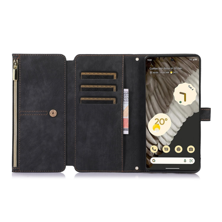 For Google Pixel 7 Pro Dream 9-Card Wallet Zipper Bag Leather Phone Case(Black) - Google Cases by PMC TechLife | Online Shopping South Africa | PMC TechLife | Buy Now Pay Later Mobicred