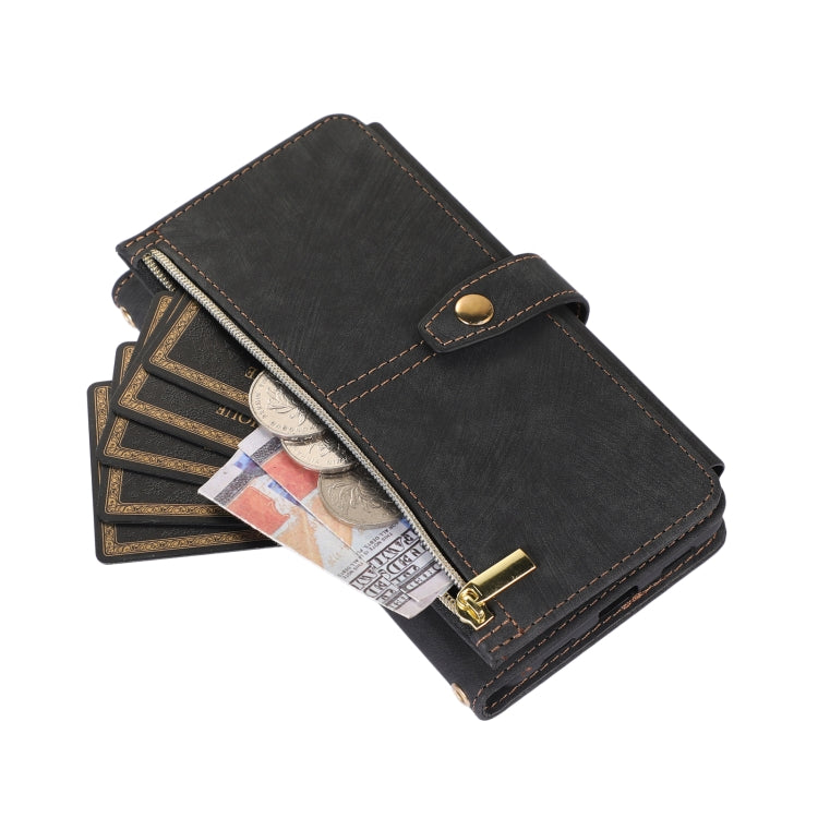 For Google Pixel 7 Dream 9-Card Wallet Zipper Bag Leather Phone Case(Black) - Google Cases by PMC TechLife | Online Shopping South Africa | PMC TechLife | Buy Now Pay Later Mobicred