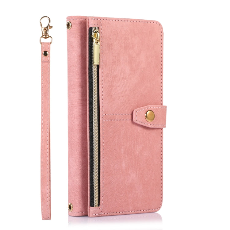 For Google Pixel 6a Dream 9-Card Wallet Zipper Bag Leather Phone Case(Pink) - Google Cases by PMC TechLife | Online Shopping South Africa | PMC TechLife | Buy Now Pay Later Mobicred