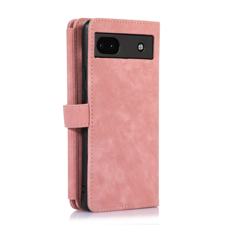 For Google Pixel 6a Dream 9-Card Wallet Zipper Bag Leather Phone Case(Pink) - Google Cases by PMC TechLife | Online Shopping South Africa | PMC TechLife | Buy Now Pay Later Mobicred