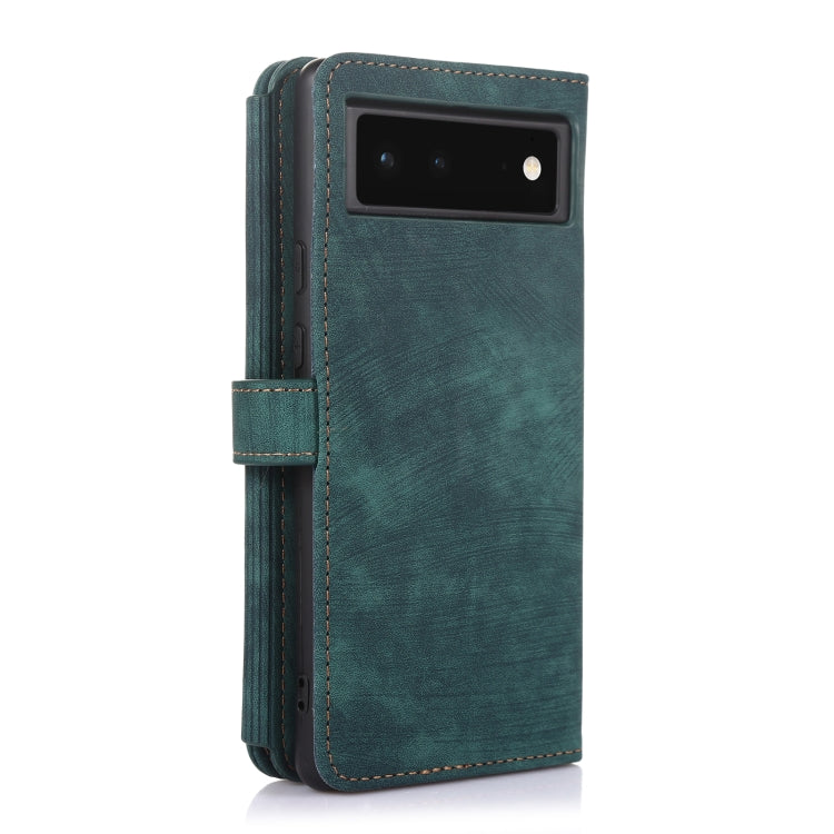 For Google Pixel 6 Dream 9-Card Wallet Zipper Bag Leather Phone Case(Green) - Google Cases by PMC TechLife | Online Shopping South Africa | PMC TechLife | Buy Now Pay Later Mobicred