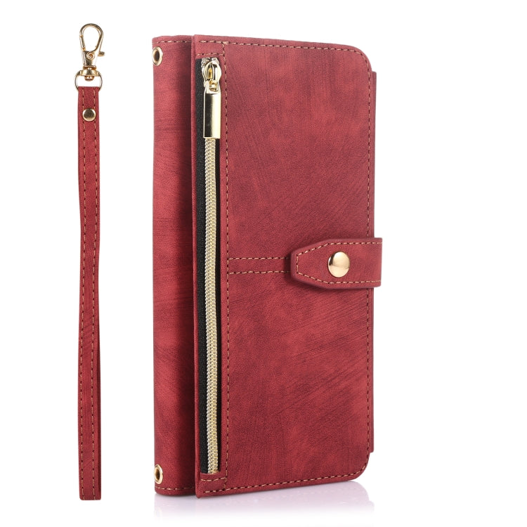 For Google Pixel 6 Dream 9-Card Wallet Zipper Bag Leather Phone Case(Red) - Google Cases by PMC TechLife | Online Shopping South Africa | PMC TechLife | Buy Now Pay Later Mobicred