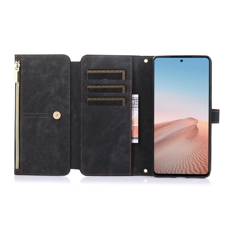For Google Pixel 6 Dream 9-Card Wallet Zipper Bag Leather Phone Case(Black) - Google Cases by PMC TechLife | Online Shopping South Africa | PMC TechLife | Buy Now Pay Later Mobicred