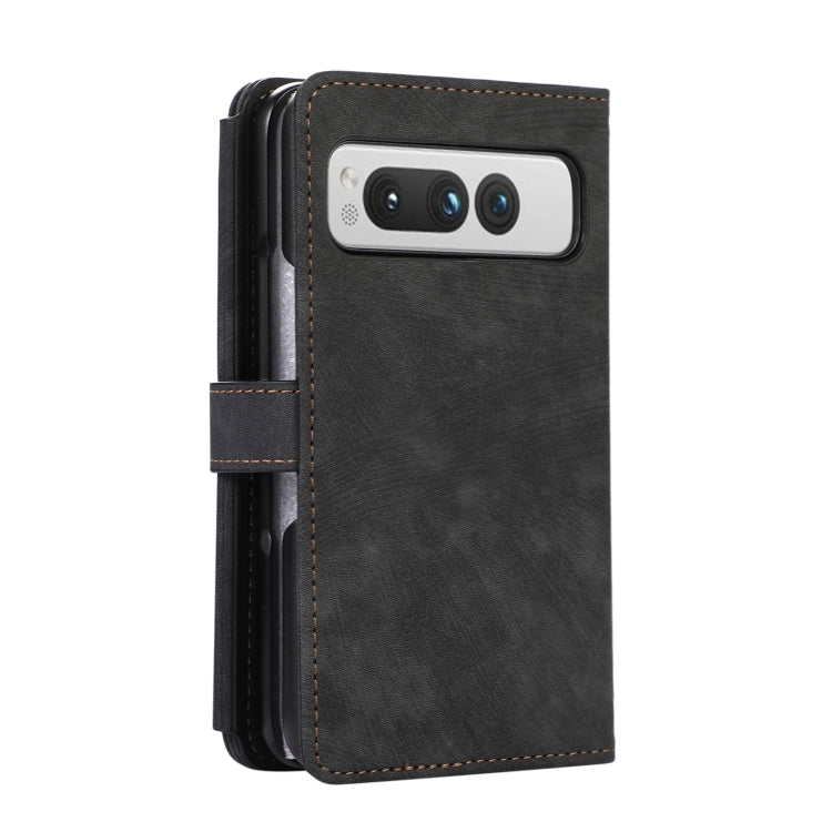For Google Pixel Fold Dream 9-Card Wallet Zipper Bag Leather Phone Case(Black) - Google Cases by PMC TechLife | Online Shopping South Africa | PMC TechLife | Buy Now Pay Later Mobicred