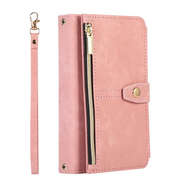 For Google Pixel Fold Dream 9-Card Wallet Zipper Bag Leather Phone Case(Pink) - Google Cases by PMC TechLife | Online Shopping South Africa | PMC TechLife | Buy Now Pay Later Mobicred