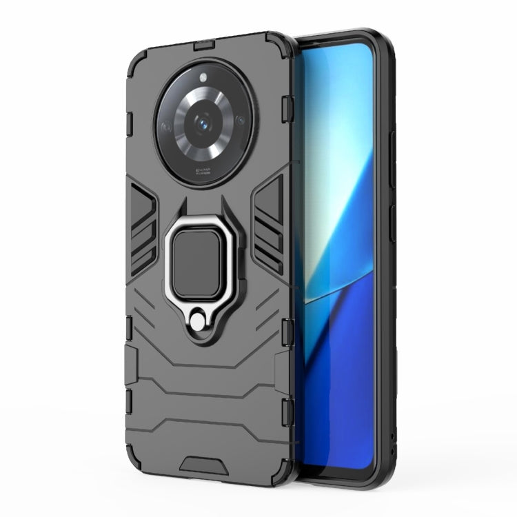 For Realme 11 Magnetic Ring Holder PC + TPU Phone Case(Black) - Realme Cases by PMC TechLife | Online Shopping South Africa | PMC TechLife | Buy Now Pay Later Mobicred