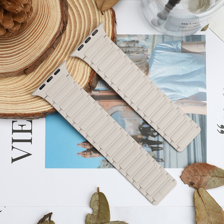 For Apple Watch Series 9 41mm Magnetic Loop Silicone Watch Band(Starlight) - free shipping - PMC TechLife - Order now!