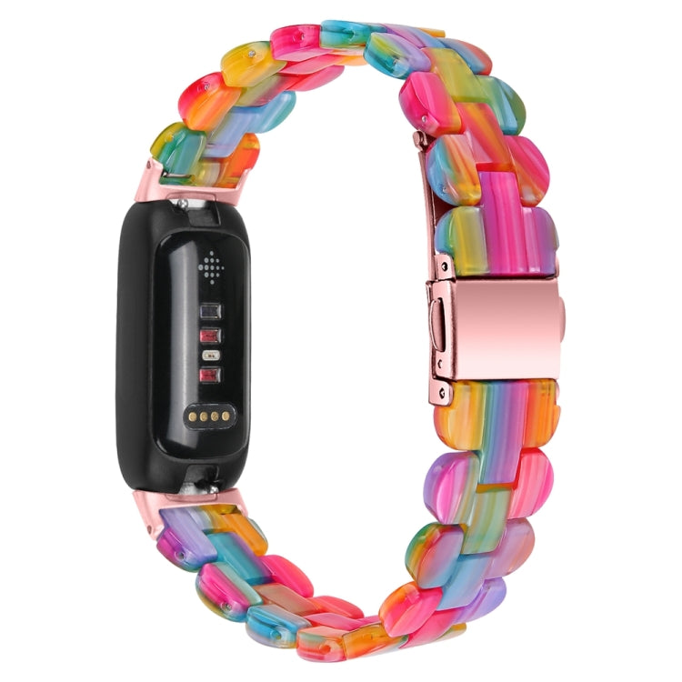 For Fitbit Inspire 3 Oval Resin Replacement Watch Band(Rainbow) - Watch Bands by PMc TechLife | Online Shopping South Africa | PMc TechLife | Buy Now Pay Later Mobicred