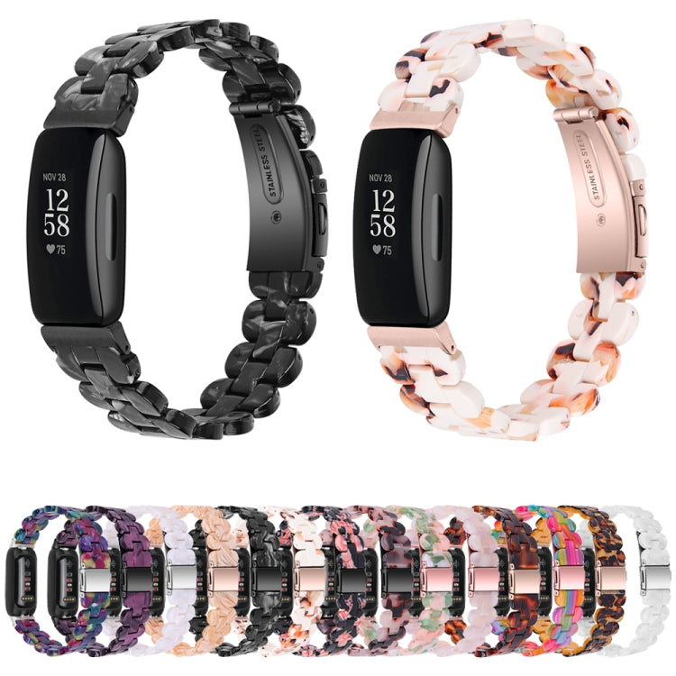 For Fitbit Inspire 3 Oval Resin Replacement Watch Band(Leopard) - Watch Bands by PMc TechLife | Online Shopping South Africa | PMc TechLife | Buy Now Pay Later Mobicred