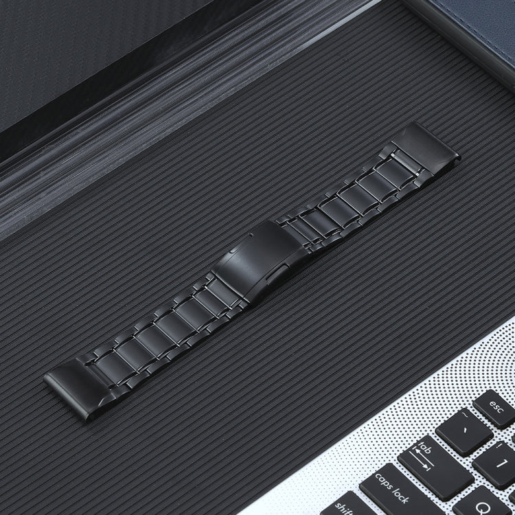 For Garmin Forerunner 965/955/945/935 22mm Quick Release Five Bead Titanium Steel Watch Band(Black) - Watch Bands by PMC TechLife | Online Shopping South Africa | PMC TechLife