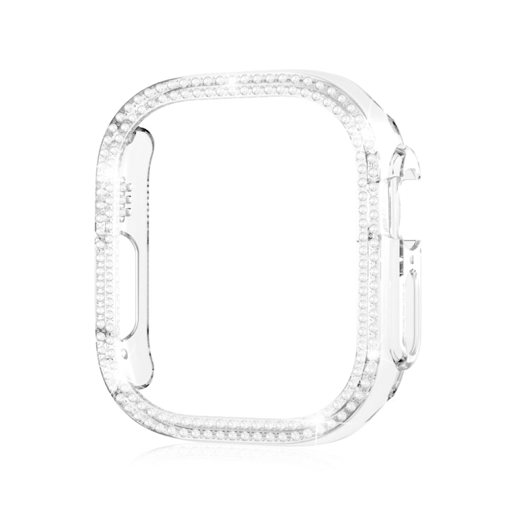 For Apple Watch Ultra 2 / Ultra 49mm Double Row Diamond Hollow PC Watch Case(Transparent) - free shipping - PMC Jewellery - Order now!