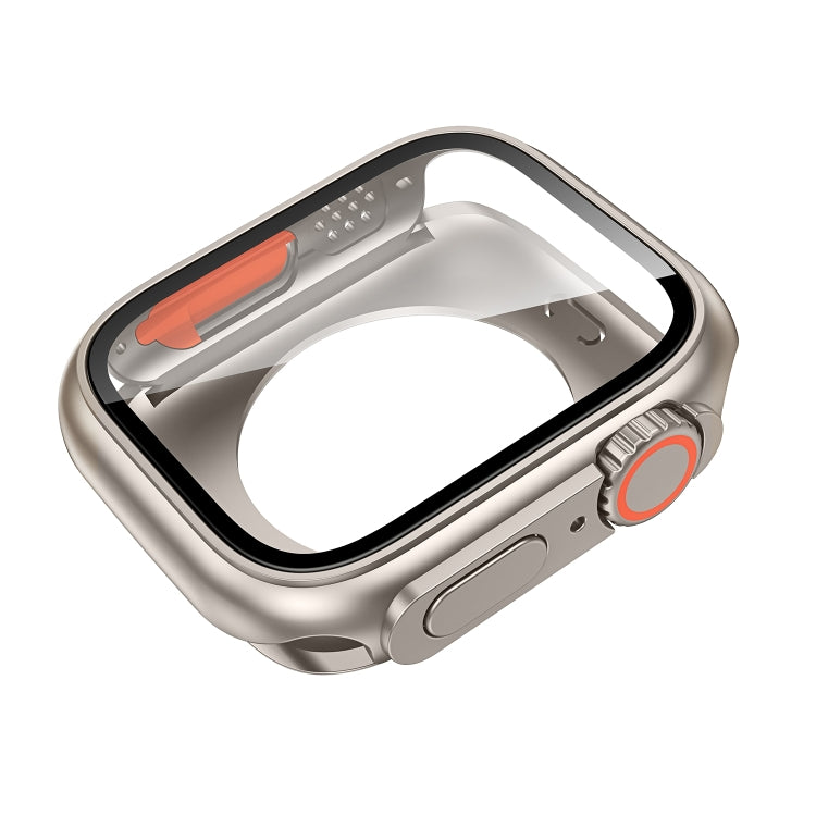 For Apple Watch Series 9 / 8 / 7 45mm Change to Ultra 49mm All-Inclusive Film Hybrid PC Watch Case(Rose Gold) - Watch Cases by PMC TechLife | Online Shopping South Africa | PMC TechLife