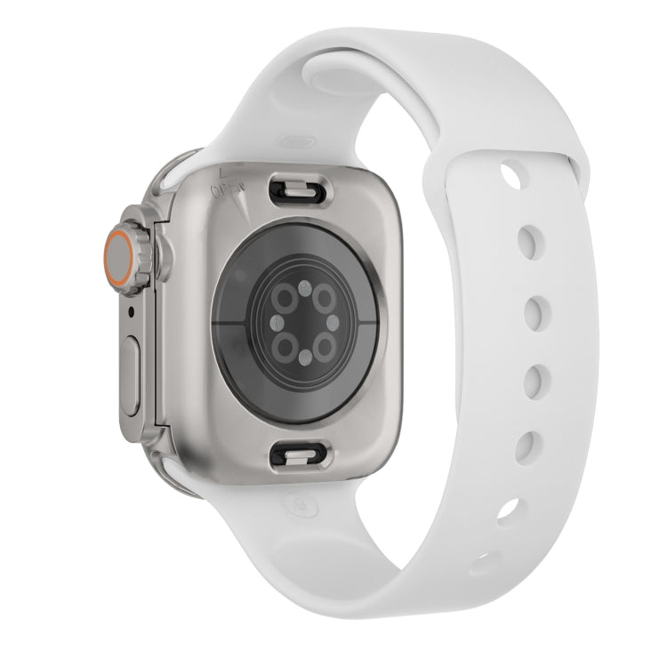 For Apple Watch Series 9 / 8 / 7 45mm Change to Ultra 49mm Waterproof All-Inclusive Film Hybrid PC Watch Case(Titanium Gold) - free shipping - PMC Jewellery - Order now!