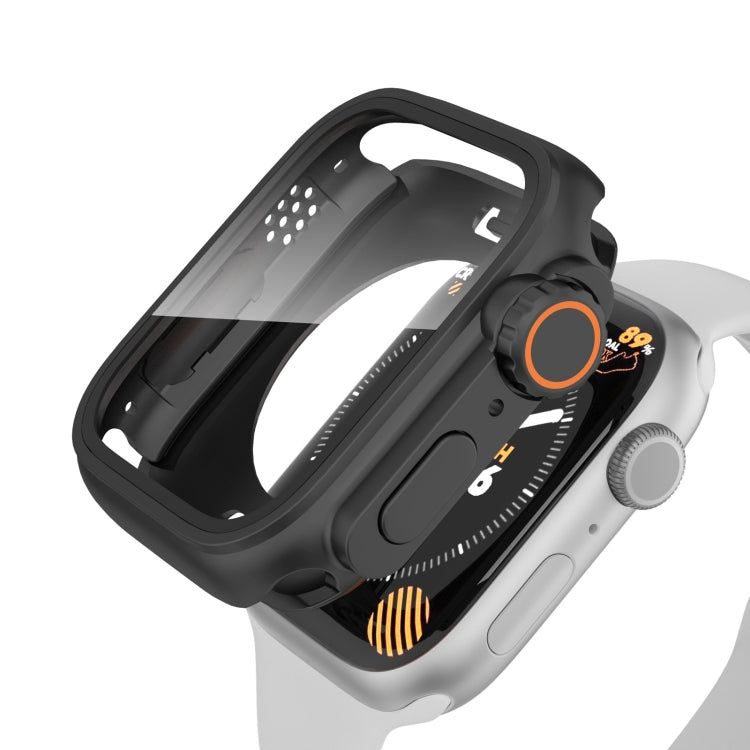 For Apple Watch Series 6 / 5 / 4 / SE 40mm Change to Ultra 49mm Waterproof All-Inclusive Film Hybrid PC Watch Case(Black) - Watch Cases by PMC TechLife | Online Shopping South Africa | PMC TechLife