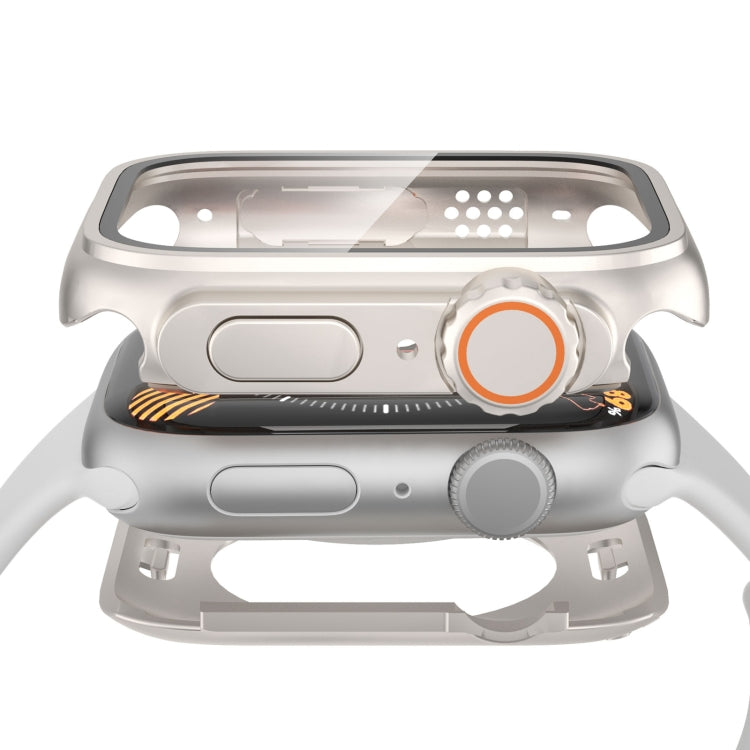 For Apple Watch Series 6 / 5 / 4 / SE 40mm Change to Ultra 49mm Waterproof All-Inclusive Film Hybrid PC Watch Case(Starlight Silver) - free shipping - PMC Jewellery - Order now!