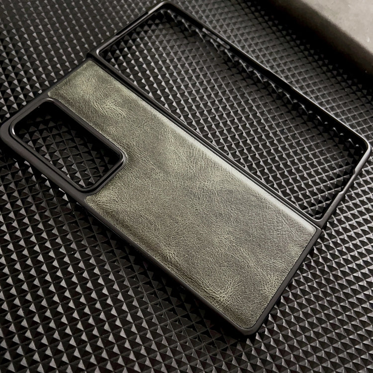 For Honor Magic V2 Crazy Horse Texture PU + PC Phone Case(Orange) - Honor Cases by PMC TechLife | Online Shopping South Africa | PMC TechLife | Buy Now Pay Later Mobicred