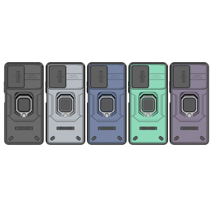 For Xiaomi Redmi Note 12 Turbo 5G Sliding Camshield TPU + PC Shockproof Phone Case with Holder(Purple) - free shipping - PMC TechLife - Order now!
